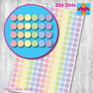 204 dot planner stickers 7mm