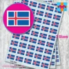 Iceland Flag Stickers 3 sizes