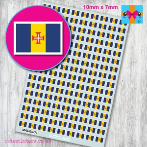 Madeira flag stickers 10mm