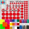 round dot circle stickers 3 sizes multi colours