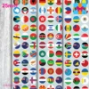 254 ROUND Country World Flag Stickers 25mm