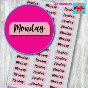 Monday planner stickers