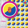 ROUND Gran Canaria Flag Stickers
