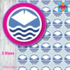 ROUND Isle of Wight Flag Stickers