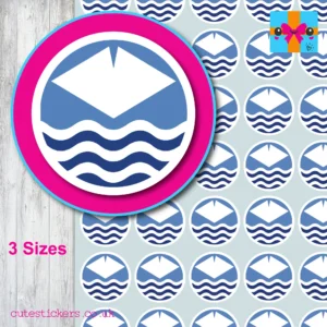 ROUND Isle of Wight Flag Stickers