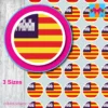 ROUND Majorca Flag Stickers