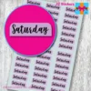 Saturday planner stickers