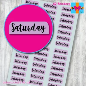 Saturday planner stickers