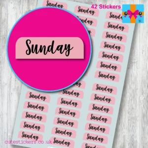 Sunday planner stickers