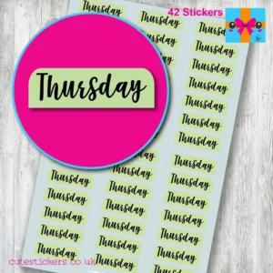 Thursday planner stickers