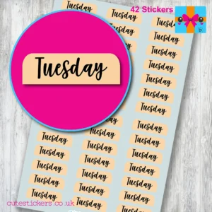 Tuesday planner stickers