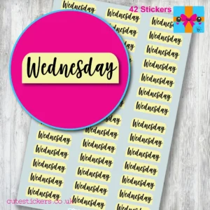 Wednesday planner stickers