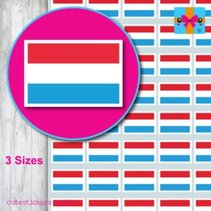 luxembourg flag stickers