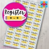 school register planner stickers