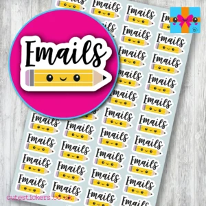 Emails Teacher Planner Stickers