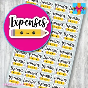 Expenses Teacher Planner Stickers