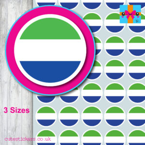 Galapagos ROUND Flag Stickers