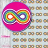 Rainbow Infinity Stickers 3 sizes neurodivergent