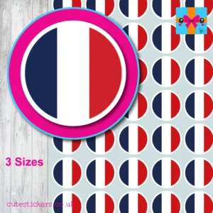 round france french flag stickers 3 sizes
