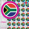 ROUND South African Flag STICKERS 3 SIZES