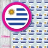 Uruguay ROUND Flag Stickers 20mm