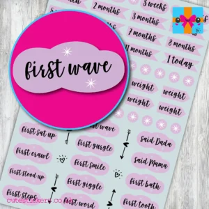 baby milestones planner stickers PURPLE