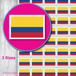 colombia flag stickers 3 sizes