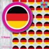 round GERMAN flag stickers