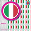 round ITALY flag stickers