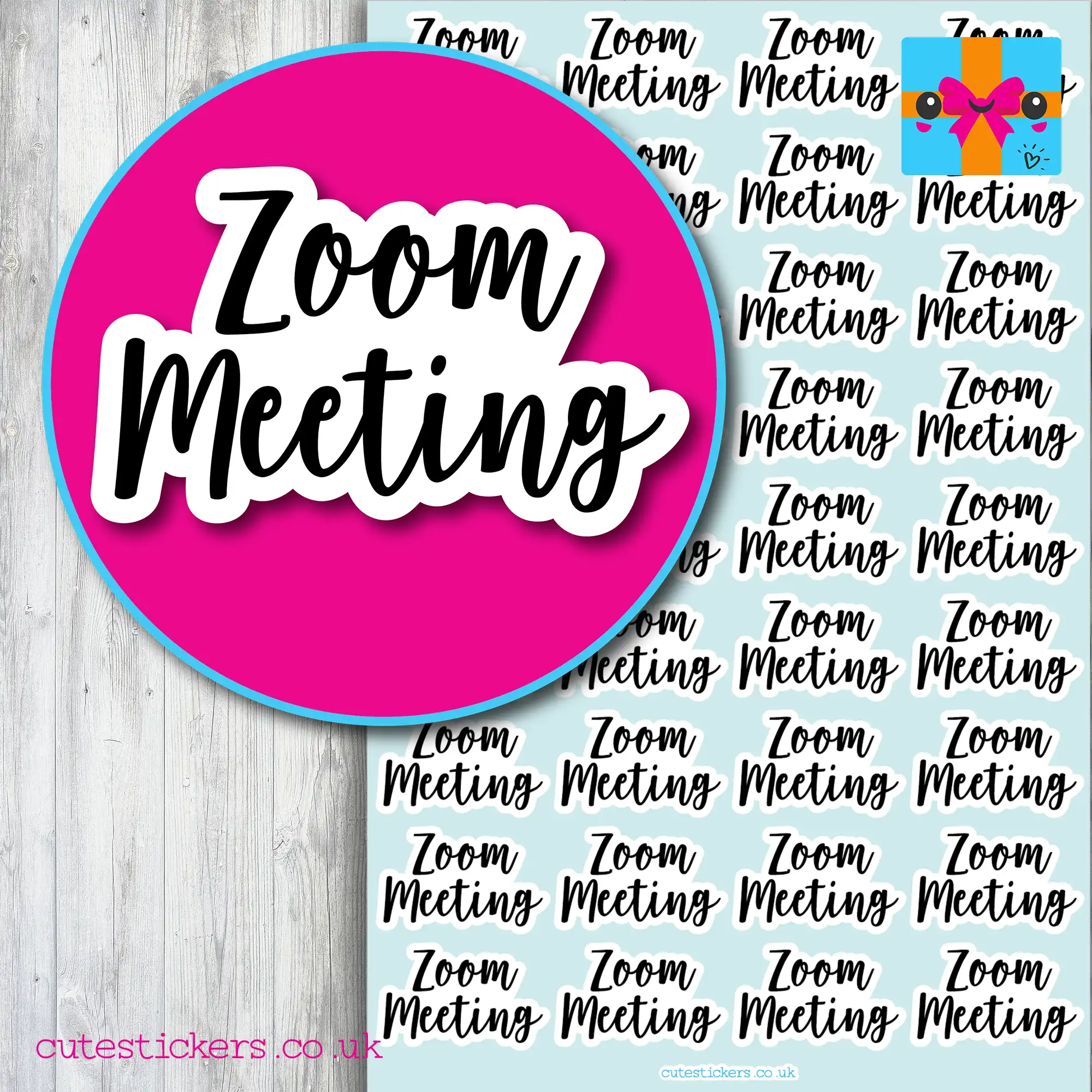 Zoom meeting planner stickers