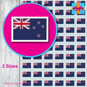 new zealand flag sticker 3 sizes