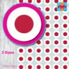 round Japan Japanese flag stickers 3 sizes