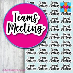 teams meeting planner stickers
