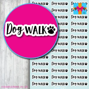 dog walk reminder planner stickers