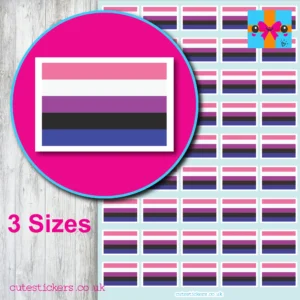 gender fluid flag stickers