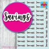 savings planner stickers