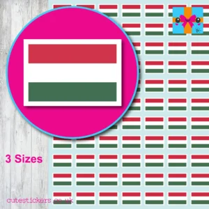 Hungary Flag Sickers 3 sizes