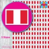 Peru Peruvian Flag Stickers 3 Sizes
