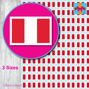 Peru Peruvian Flag Stickers 3 Sizes
