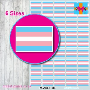 Transgender flag stickers 6 sizes
