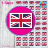 United Kingdom Union Jack flag stickers 6 sizes