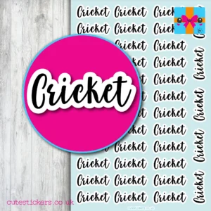 cricket planner stickers
