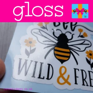 gloss bee wild and free sticker