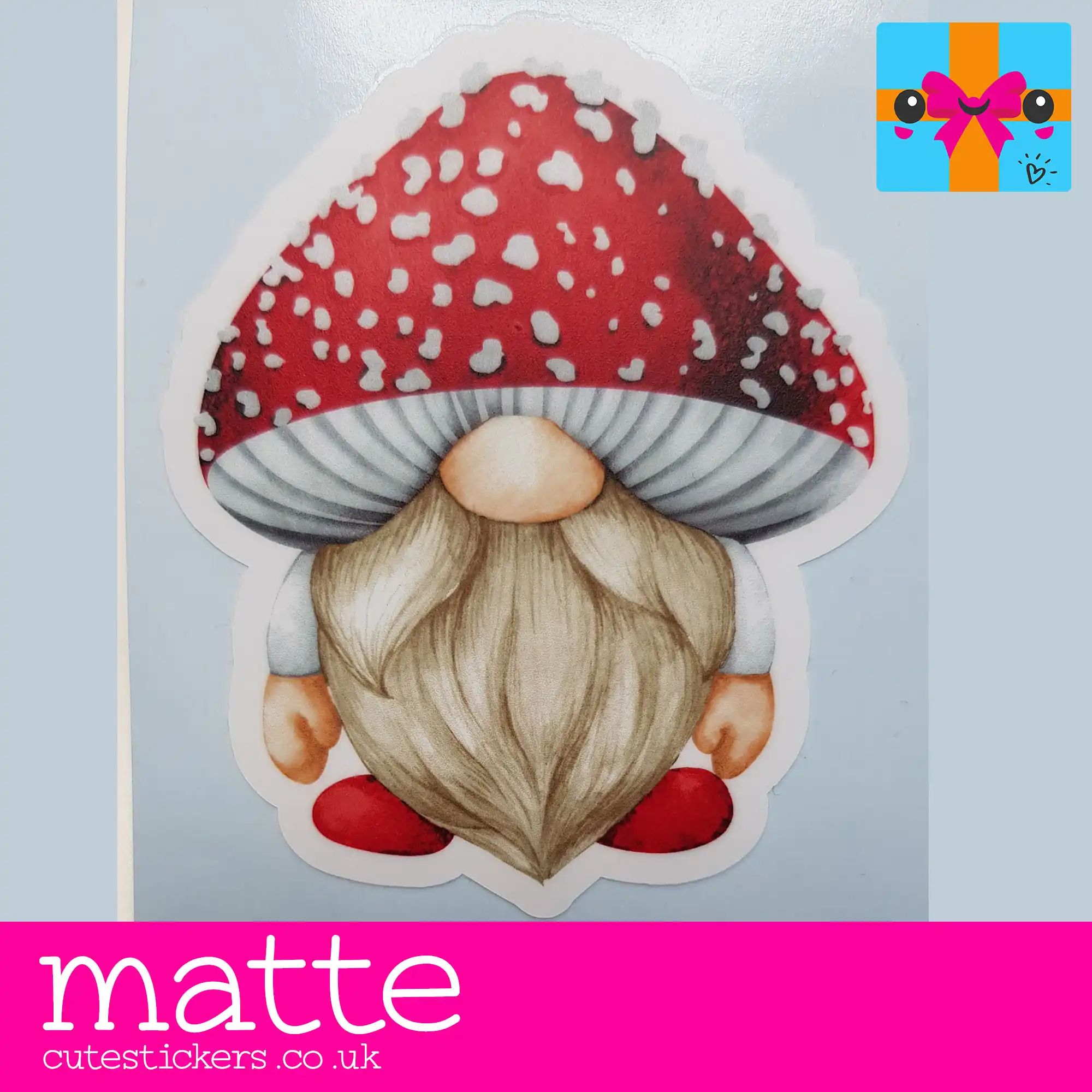 gonk gnome sticker matte no bow