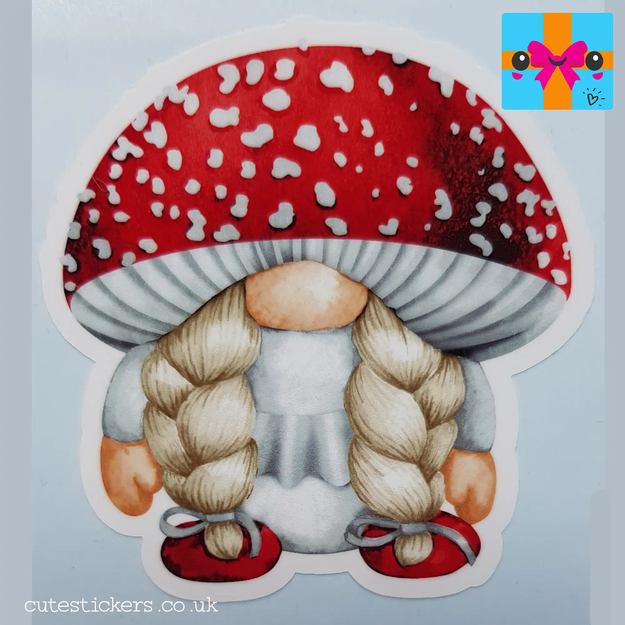 gonk gnome stickers GLOSS no bow girl