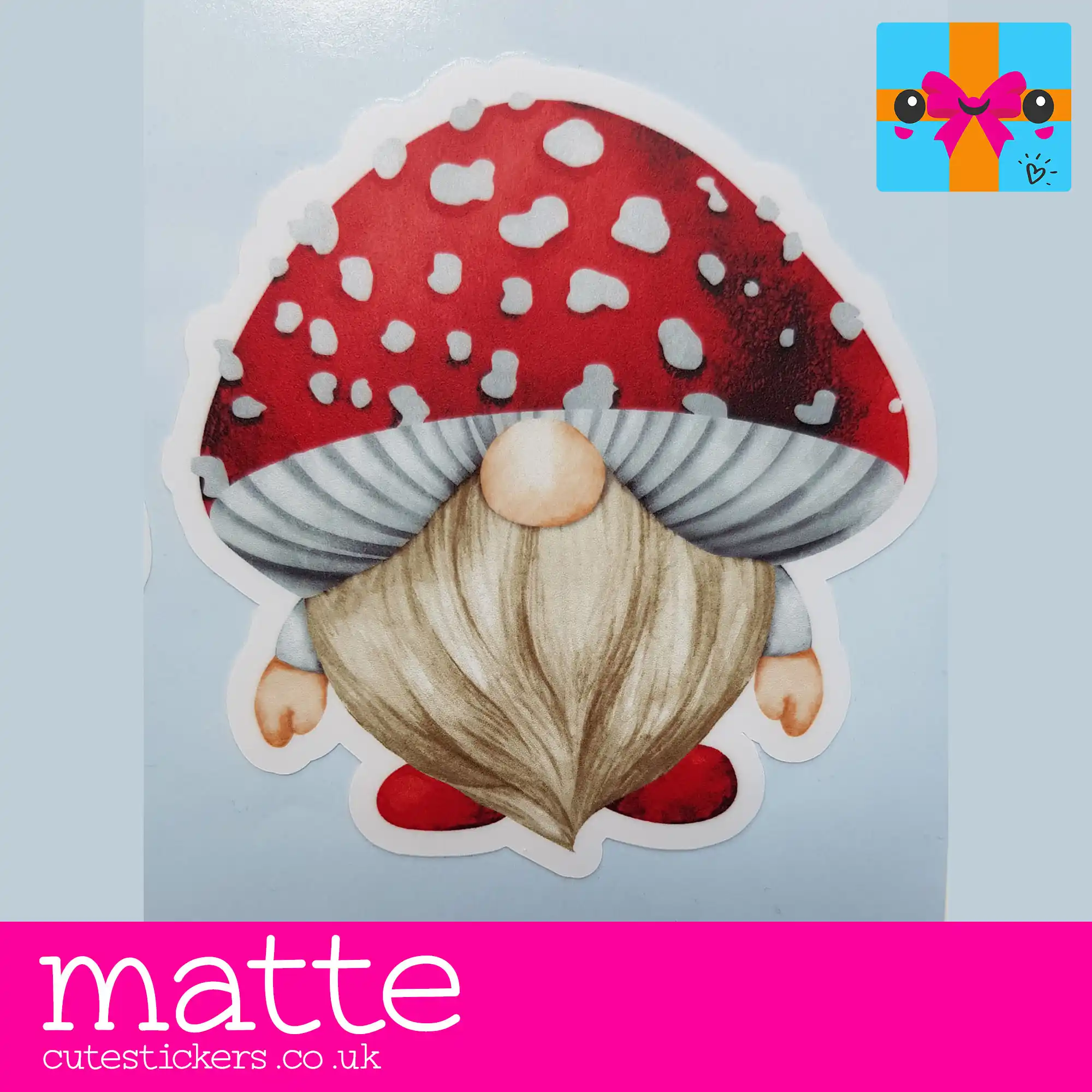 gonk gnome stickers boy matte bow