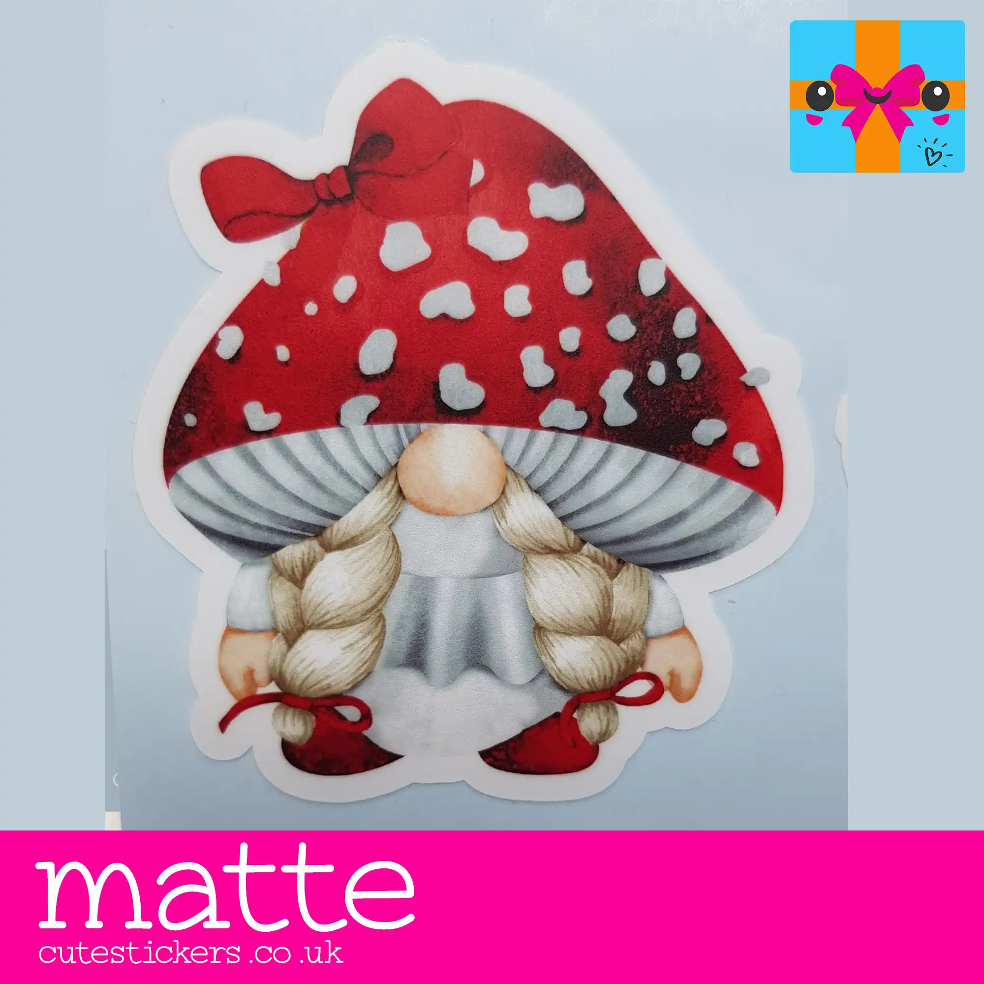 gonk gnome stickers matte bow