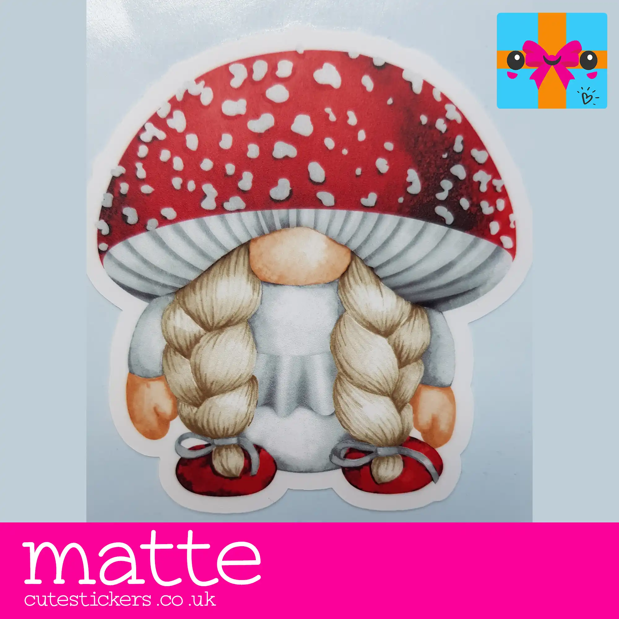 gonk gnome stickers matte no bow