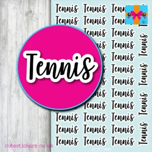 tennis planner stickers
