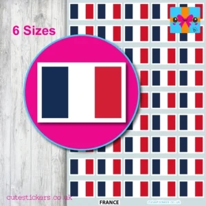 France French flag stickers 6 sizes